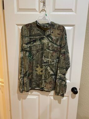 Mossy Oak Men's Long-Sleeve Camouflage Shirt - Green/Brown